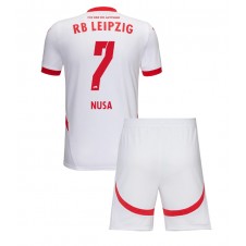 RB Leipzig Antonio Nusa #7 Hjemmedraktsett Barn 2024-25 Kortermet (+ korte bukser)